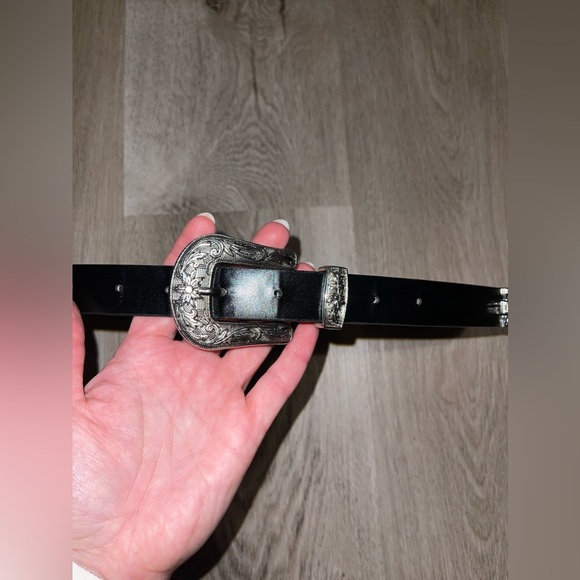 Black Belt with Silver Buckle - Picture 2 of 5
